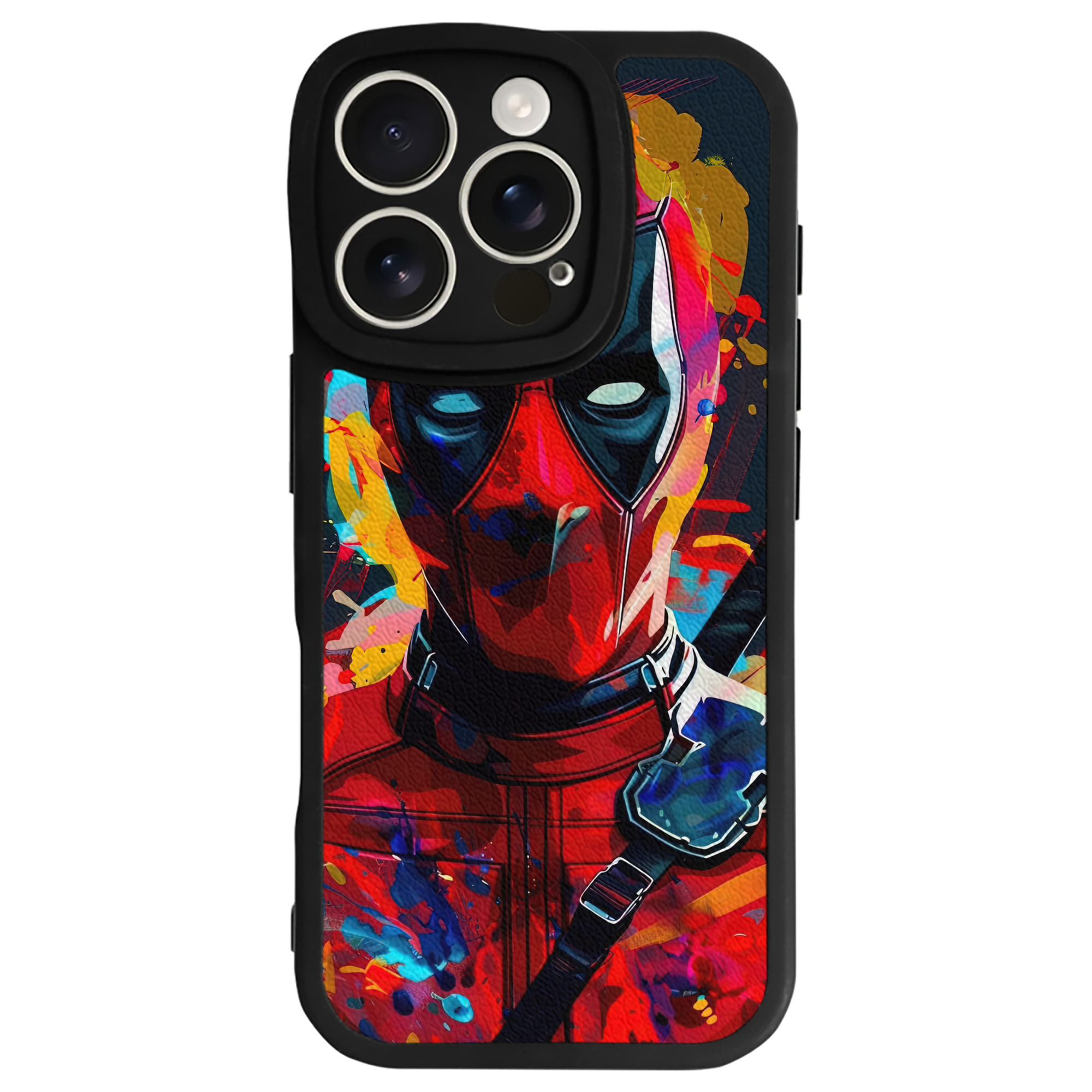 （画像用） Deadpool デッドプール 【iPhone 16シリーズ対応】シリコンスマホケース（レザー調） 材質：シリコン